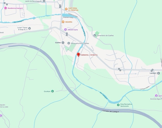 Mapa con la ubicación de la empresa